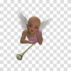 baby angel 3D art transparent background PNG clipart thumbnail
