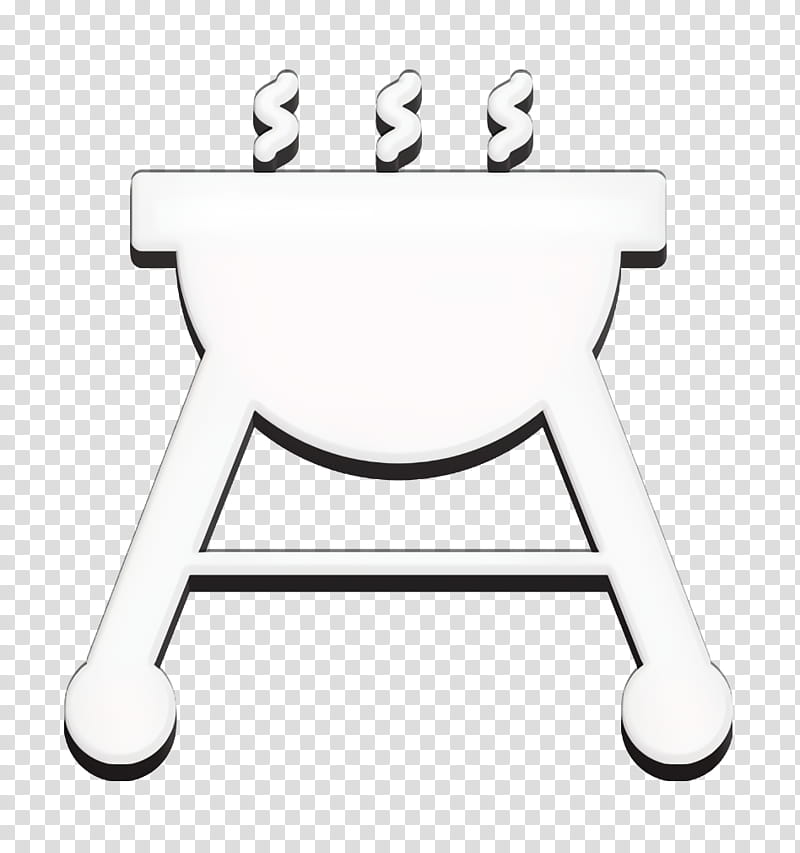 Camping Outdoor icon Grill icon Bbq icon, Table, Furniture, Line, Logo, Chair, Blackandwhite, Animation transparent background PNG clipart