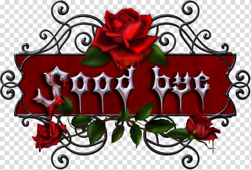 Goodbye Rose Goth, red flower illustration transparent background PNG clipart
