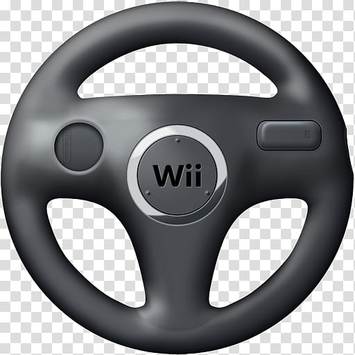Wii Wheels v , black Nintendo Wii steering wheel controller transparent background PNG clipart