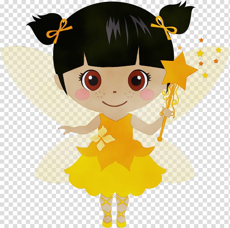 Tooth Fairy, Cartoon, Watercolor Painting, Cuteness, Girl, Child, Character, Silhouette transparent background PNG clipart