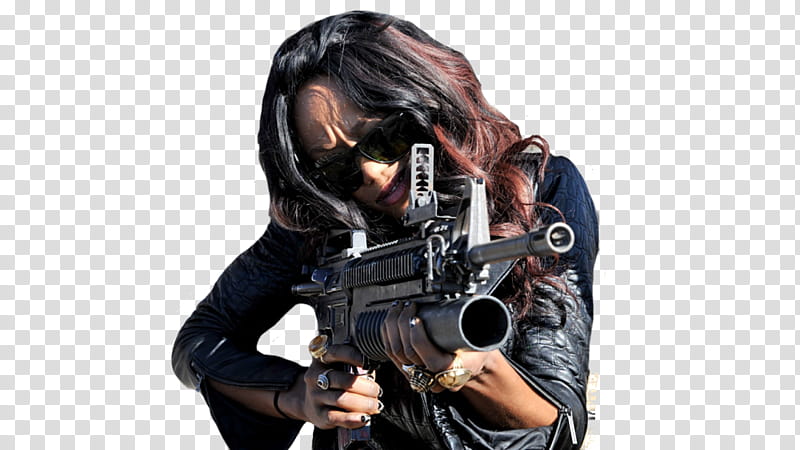 WWE Divas open fire at Fort Bennings weapons range, woman holding rifle transparent background PNG clipart