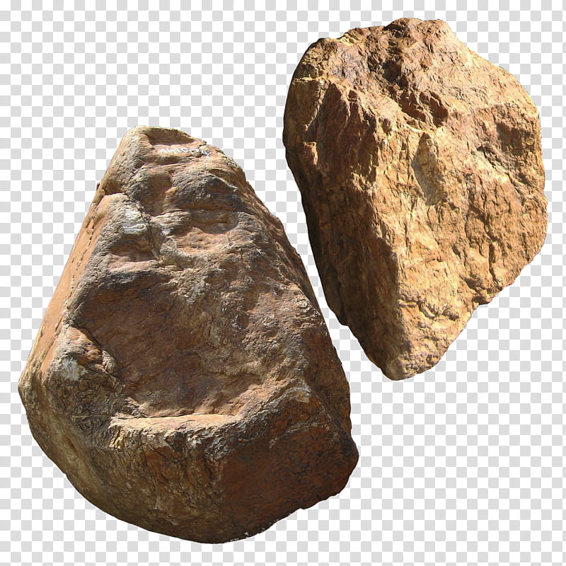 Rock , two brown rocks transparent background PNG clipart