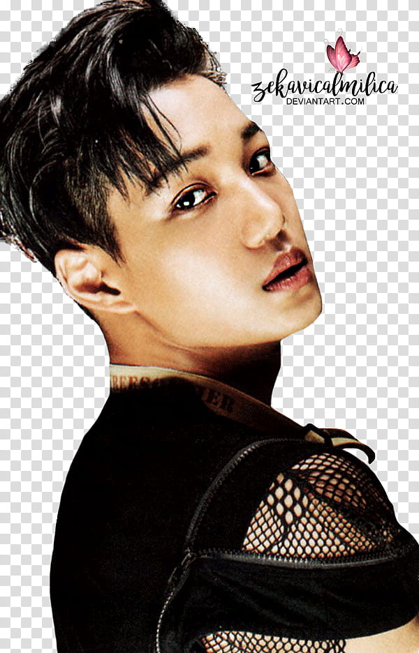 EXO Kai The Power Of Music, cutout of man in black mesh shirt transparent background PNG clipart
