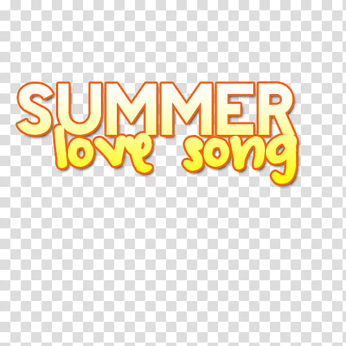 yellow summer love song text transparent background PNG clipart