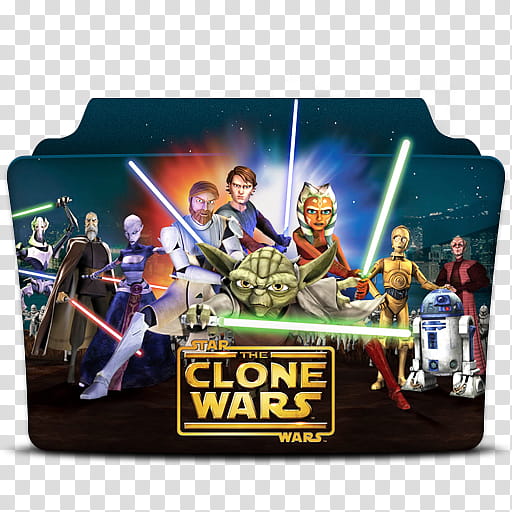 Pack  TV Series Folder Icons, Star Wars, The Clone Wars x transparent background PNG clipart
