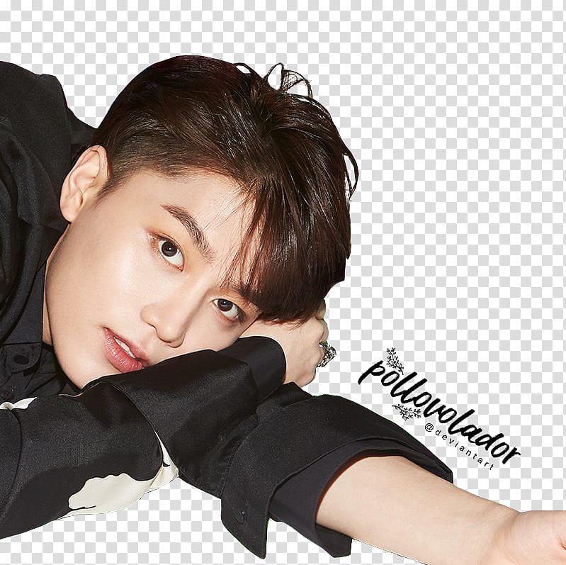 NCT  Chain Album Covers, man wearing black dress shirt transparent background PNG clipart