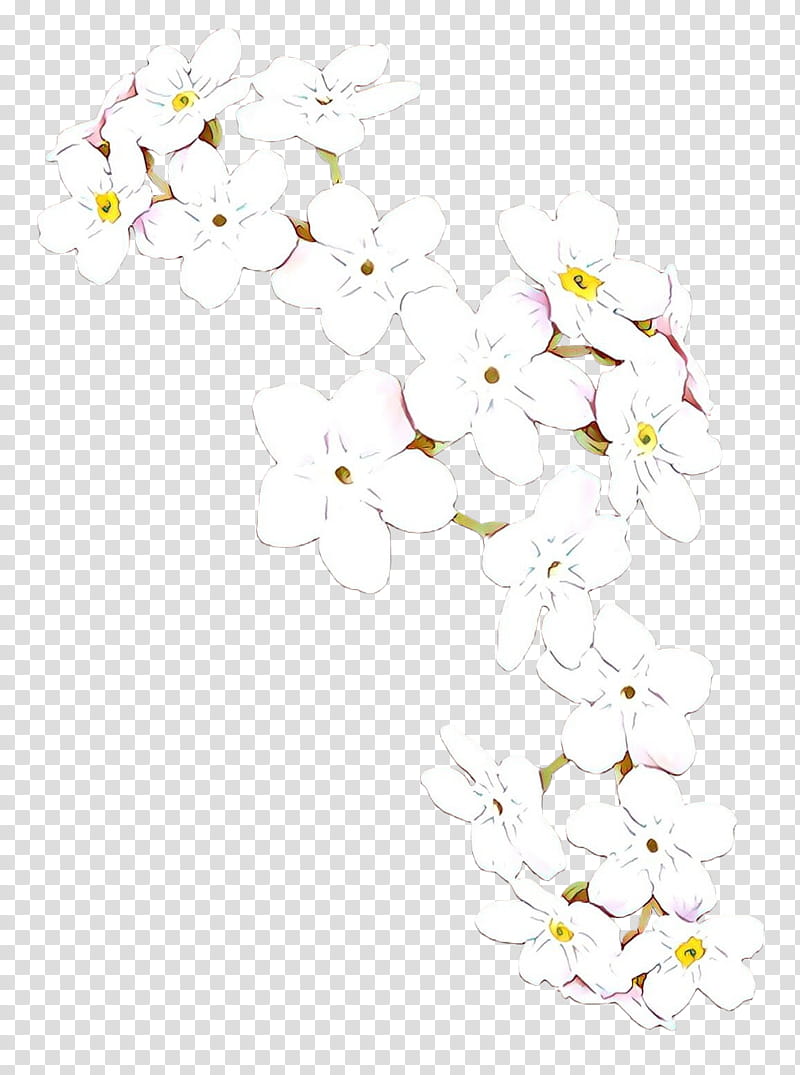 Cherry blossom, Cartoon, Flower, White, Branch, Plant, Petal, Spring transparent background PNG clipart