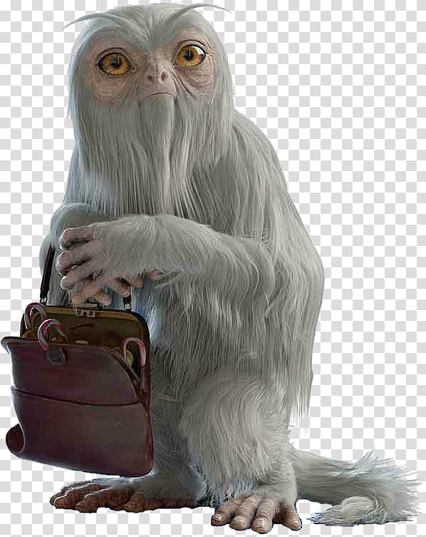 Fantastic Beasts Demiguise, Fantastic Beast carrying leather bag transparent background PNG clipart