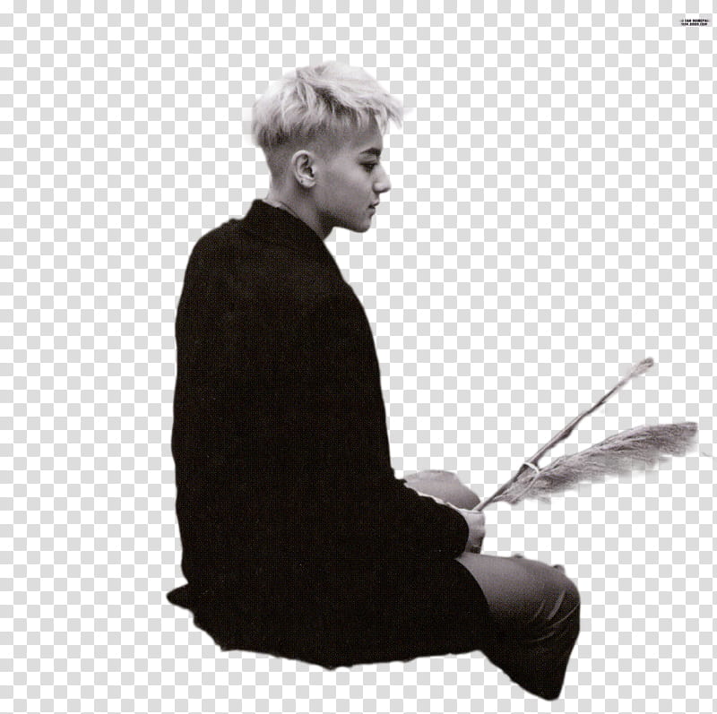 Tao EXODUS Concept, man in black suit sitting transparent background PNG clipart