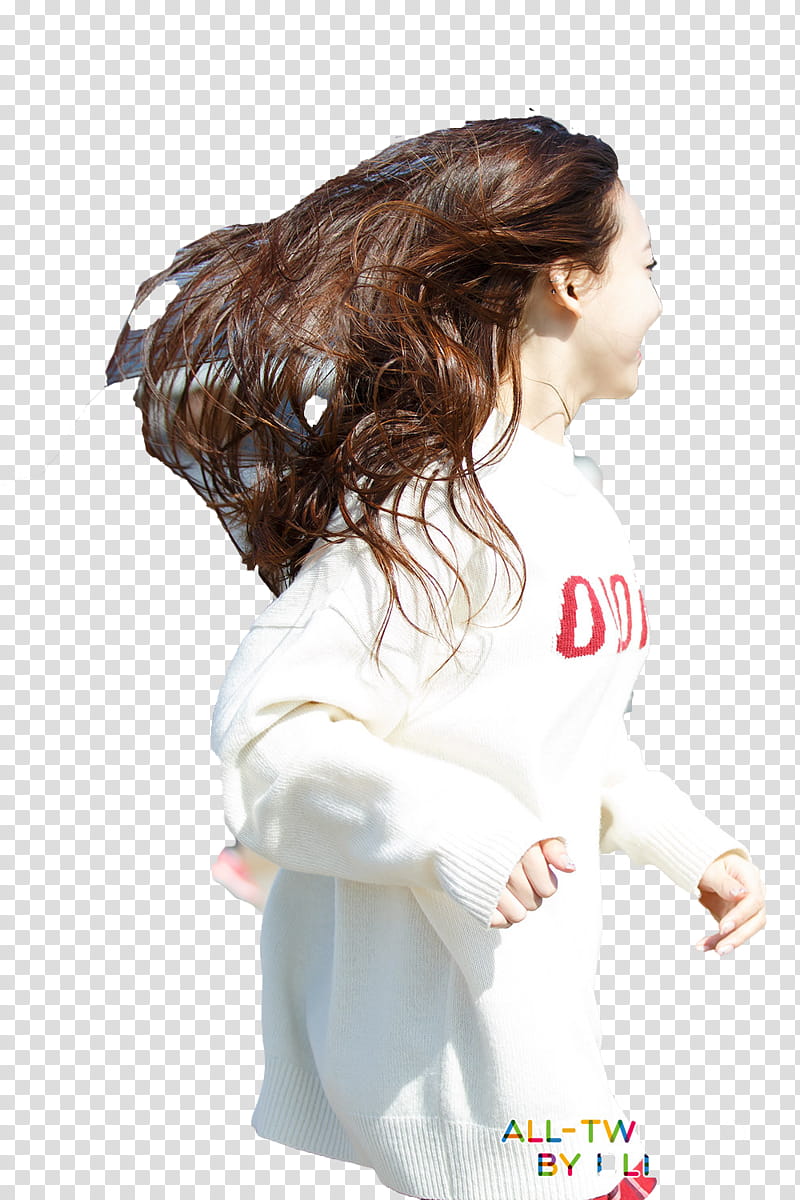 RENDER TWICE NAYEON  s, smiling woman standing and waving her hair transparent background PNG clipart