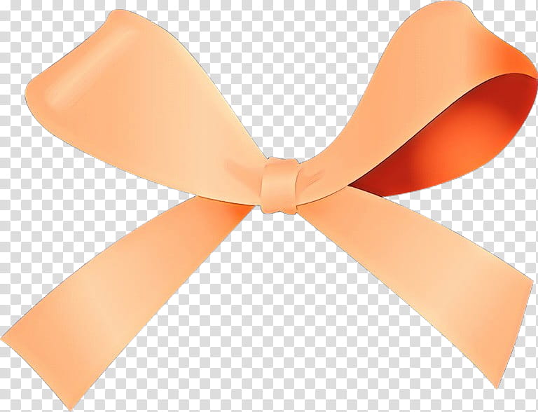 Bow tie, Orange, Ribbon, Yellow, Peach, Satin, Beige, Embellishment transparent background PNG clipart