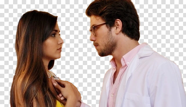 Gunesin Kizlari Selin Ali, man and woman staring at each other transparent background PNG clipart