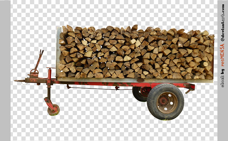 woodtrailer , pile of firewood on utility trailer transparent background PNG clipart