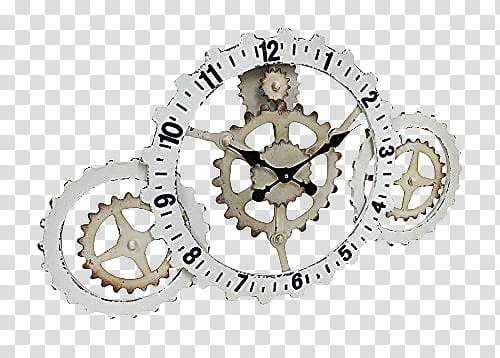 Steampunk Clocks  s, gray and black gear analog watch transparent background PNG clipart