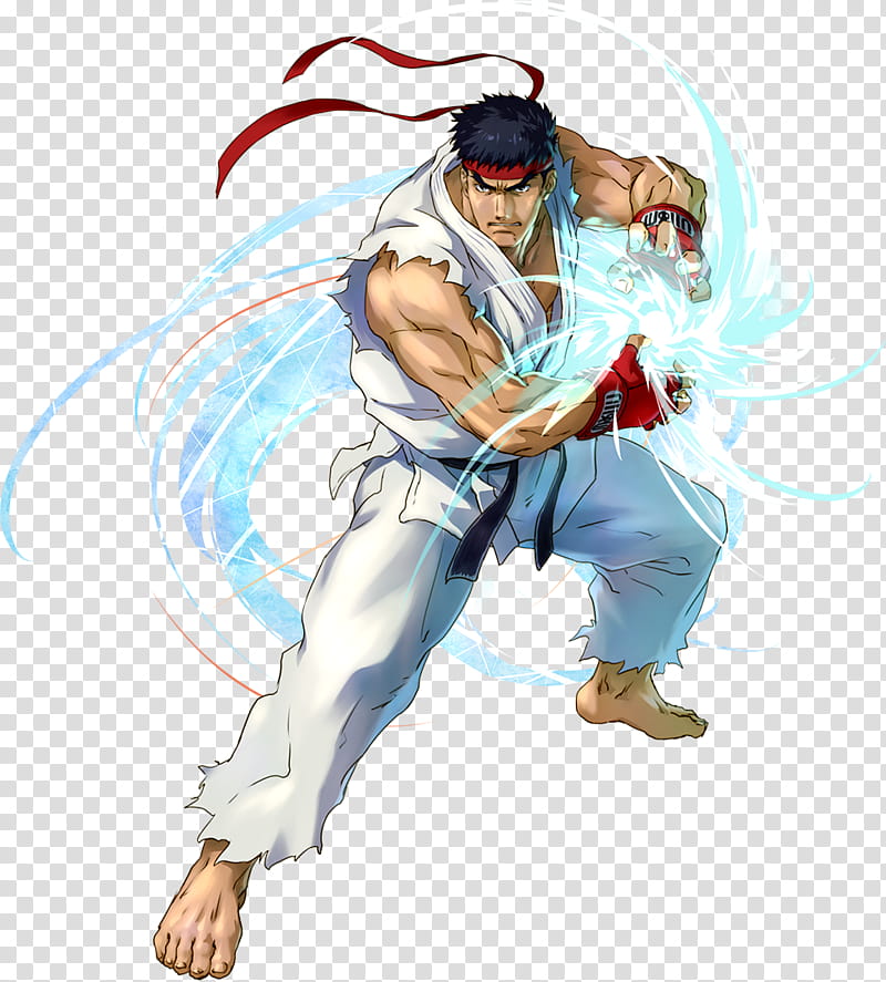 Ryu Hoshi Project X Zone, male anime character with white karate ji