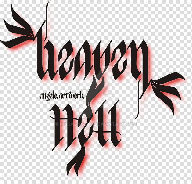 Graphic, Ambigram, Heaven, Hell, Logo, Tattoo, Calligraphy, John Langdon transparent background PNG clipart