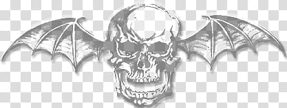 Avenged Sevenfold, skull with bat wings illustration transparent background PNG clipart