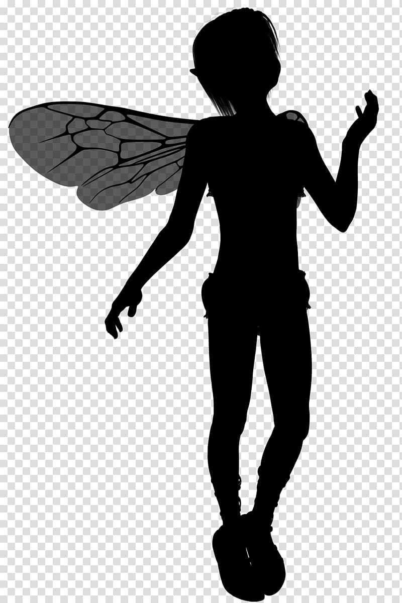 Faerie Silhouettes , black fairy illustration transparent background PNG clipart