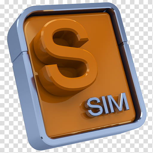 Autodesk Icon Set, Simulation-, orange sim file name extension transparent background PNG clipart