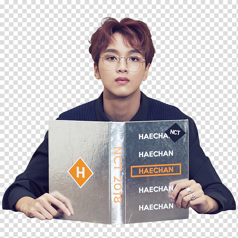NCT Yearbook , man holding books transparent background PNG clipart