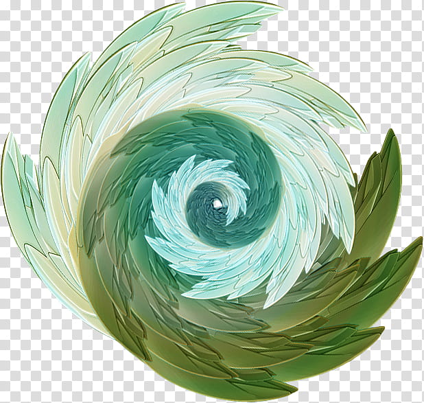 Circular shapes , green and teal spiral illustration transparent background PNG clipart