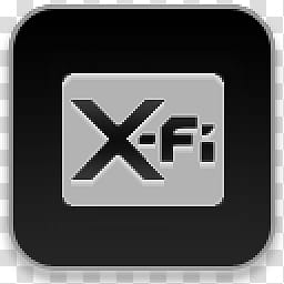Albook extended dark , X-Fi logo transparent background PNG clipart