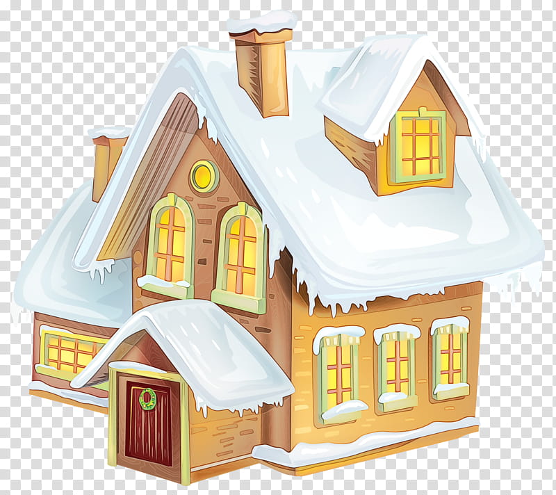 Winter House, Watercolor, Paint, Wet Ink, Winter
, Computer Icons, Cottage, Snow transparent background PNG clipart