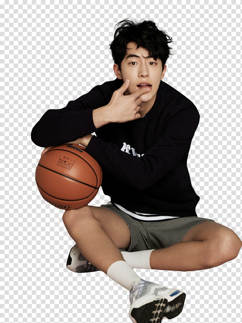 man wearing black long-sleeved shirt holding brown basketball transparent background PNG clipart