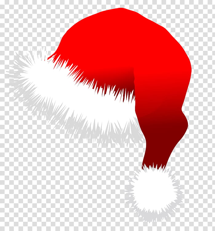 Christmas hats, red and white Santa hat transparent background PNG clipart