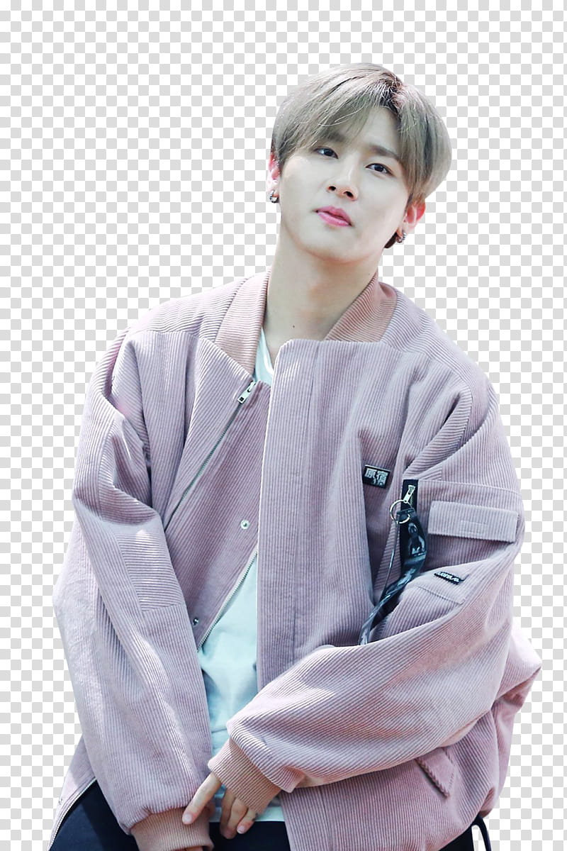 I M MONSTA X , man wearing pink jacket transparent background PNG clipart