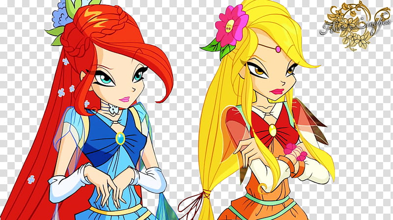 Winx Club Bloom and Stella transparent background PNG clipart