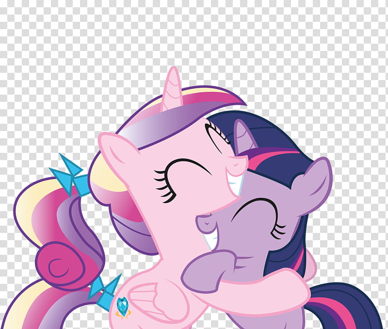 Cadence and Twilight hugs, two My Little Pony illustration transparent background PNG clipart