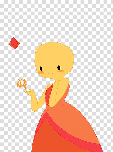 Flame princess clothes base, bald woman in orange and red gown illustration transparent background PNG clipart