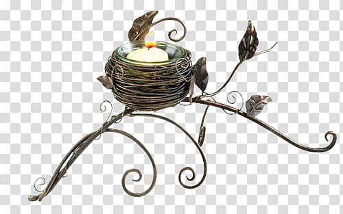 tealight nest on branch decor transparent background PNG clipart