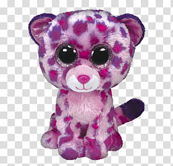 pink and purple Ty Beanie Boos animal plush toy transparent background PNG clipart