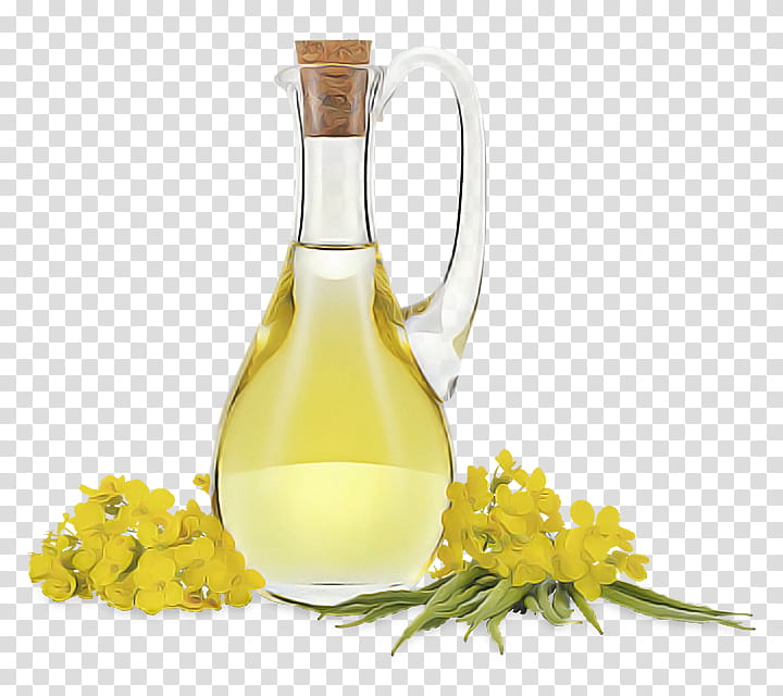 yellow vegetable oil glass bottle drink cooking oil, Cottonseed Oil, Plant, Liqueur transparent background PNG clipart