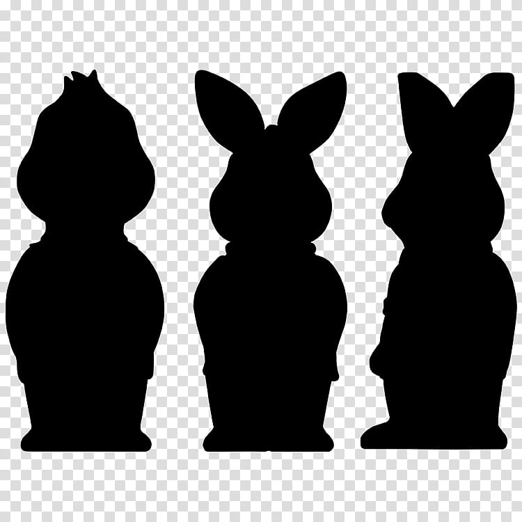 Easter Bunny, Dog, Pet, Silhouette, Black M, Rabbit, Rabbits And Hares, Blackandwhite transparent background PNG clipart