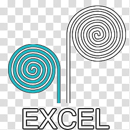 Spiral dock icons, EXCEL, Microsoft Excel icon transparent background PNG clipart