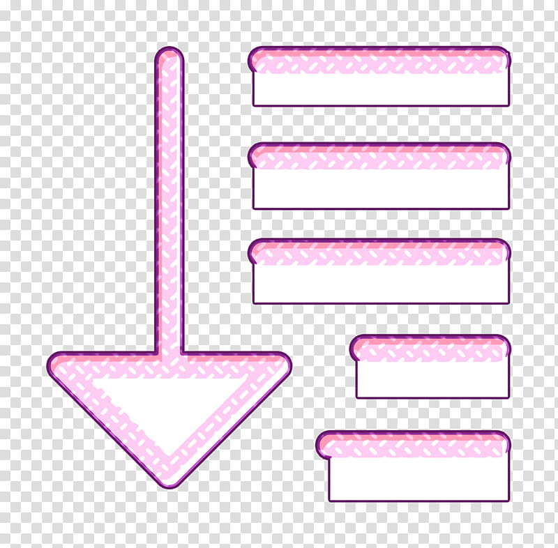 align icon arrow icon center alignment icon, Down Icon, General Icon, Office Icon, Text Alignment Icon, Pink, Magenta, Line transparent background PNG clipart
