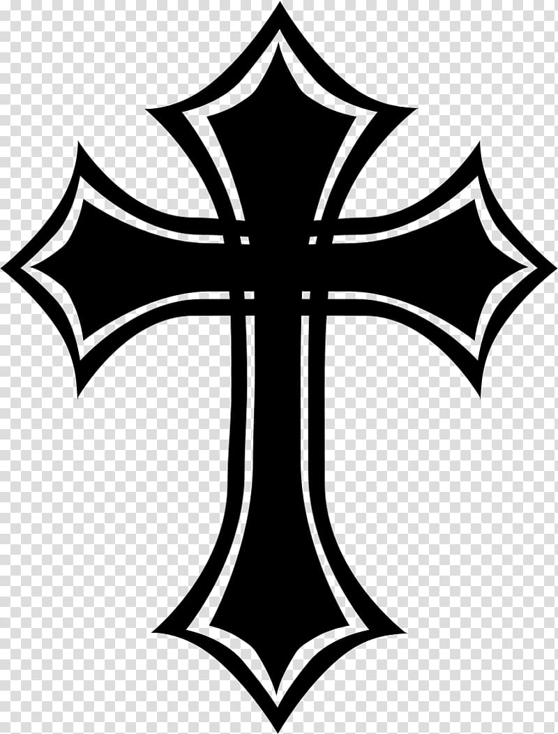 Gothic cross , black cross transparent background PNG clipart