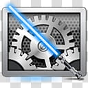 Sci Fi Icons for Mac and PC, System Preferences Lightsaber transparent background PNG clipart