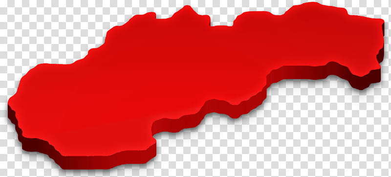 Slovakia D Map, red country map transparent background PNG clipart