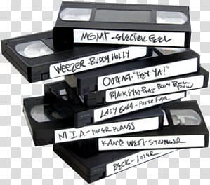 Tapes, VHS lot transparent background PNG clipart