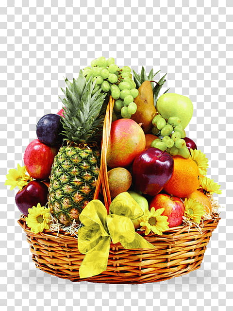 Cartoon Banana, Food Gift Baskets, Fruit, Hamper, Delivery, Flower, Vegetable, In A Basket transparent background PNG clipart