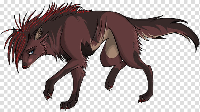 _ Black Hole., drawing of a cartoon brown wolf transparent background PNG clipart