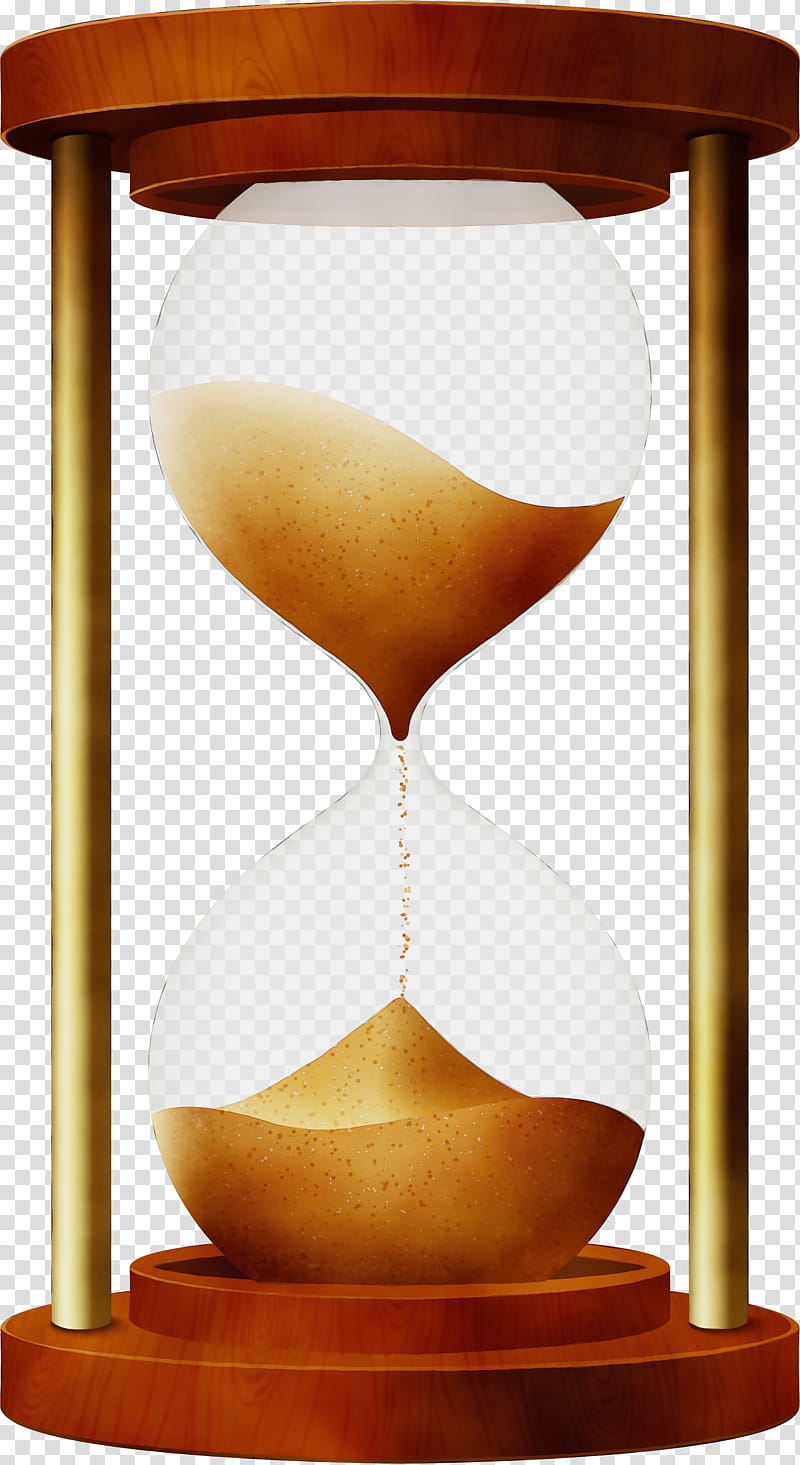 Cartoon Clock, Watercolor, Paint, Wet Ink, Hourglass, Sand, Egg Timer, Hourglass Sand Timer transparent background PNG clipart