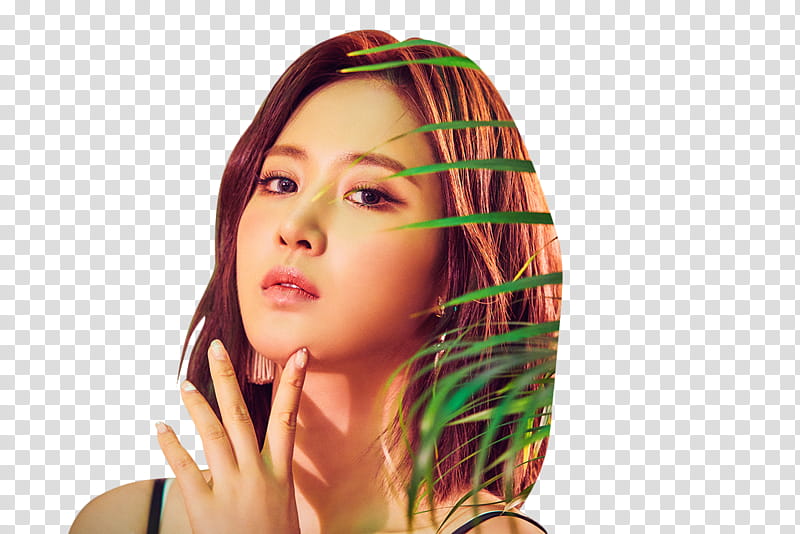 OH GG GIRLS GENERATION LIL TOUCH , woman putting finger on chin transparent background PNG clipart
