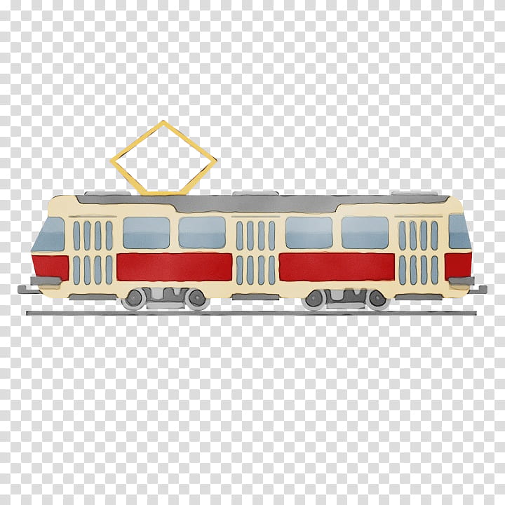 transport vehicle locomotive rolling train, Watercolor, Paint, Wet Ink, Rolling , Railroad Car, Passenger Car, Public Transport transparent background PNG clipart