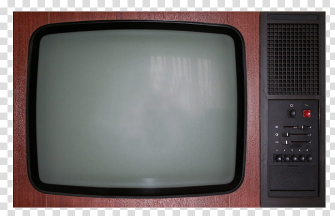 TV S ByunCamis, turned-off black and brown CRT television transparent background PNG clipart